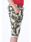 Pantaloni scurți băieți cu motiv vegetal NDZ86170 - Magazin online - Boutique